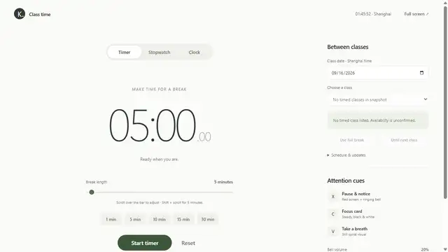 Kai Class Time classroom timer app