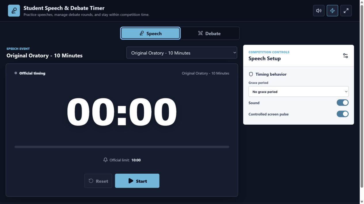 Student Speech and Debate Timer preview