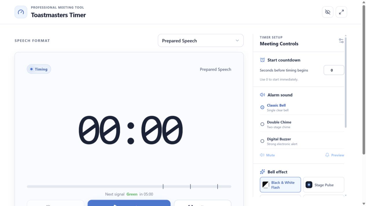 Toastmasters Speech Timer preview